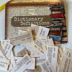 Junk journal Dictionary Definitions Ephemera plus envelope